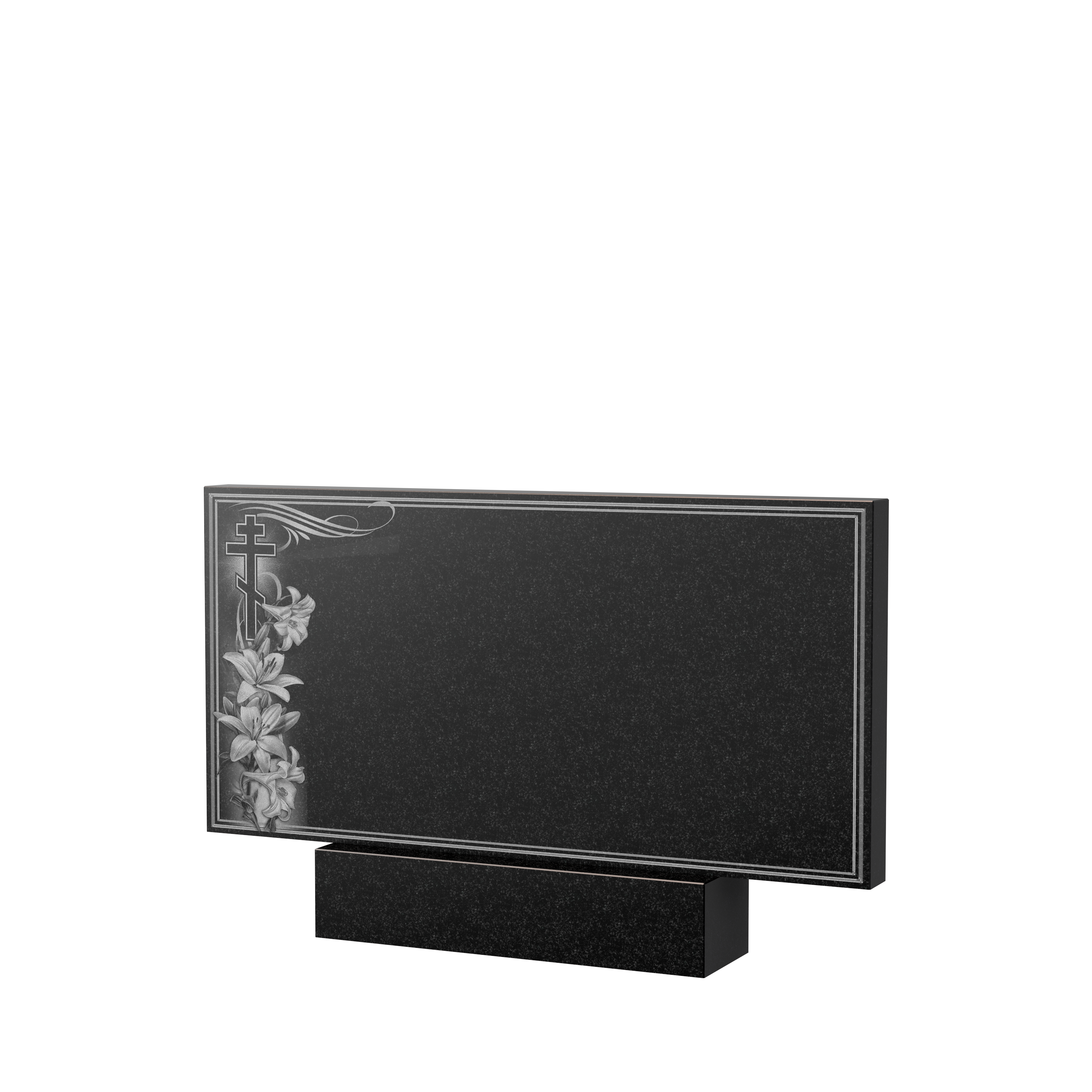 Гравировка на памятник в Смоленске | Художественное оформление на гранитную стелу, рисунок ГХО-003