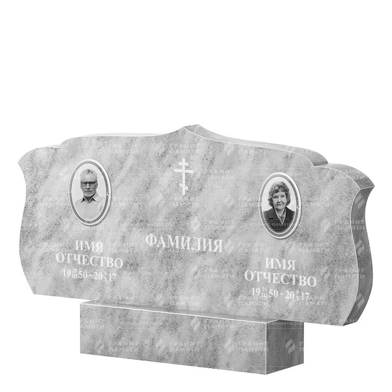 Памятники из мрамора в Смоленске | Двойной мраморный памятник ФМ-130