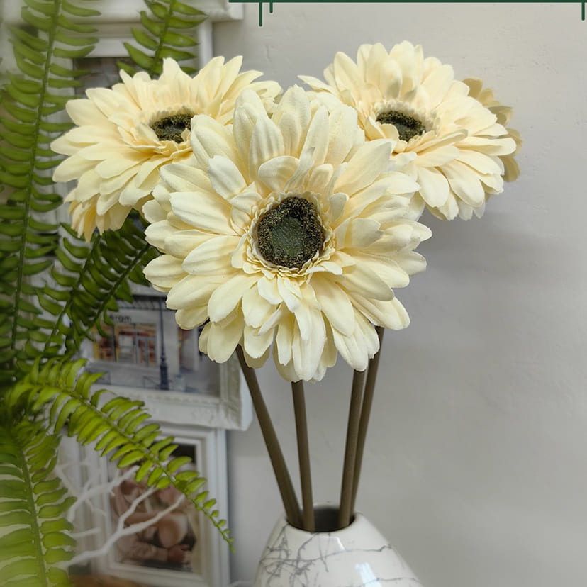 Искусственные цветы в Смоленске | Цветок искусственный «Гербера», молочно-персиковая, одиночный