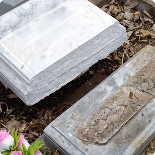 Благоустройство могил | Подготовка и монтаж старой стелы