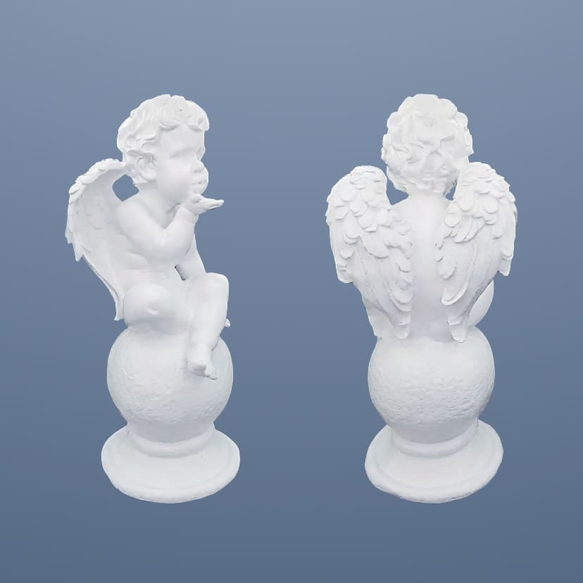 Скульптуры из искусственного мрамора в Смоленске | Скульптура ангел на шаре №2