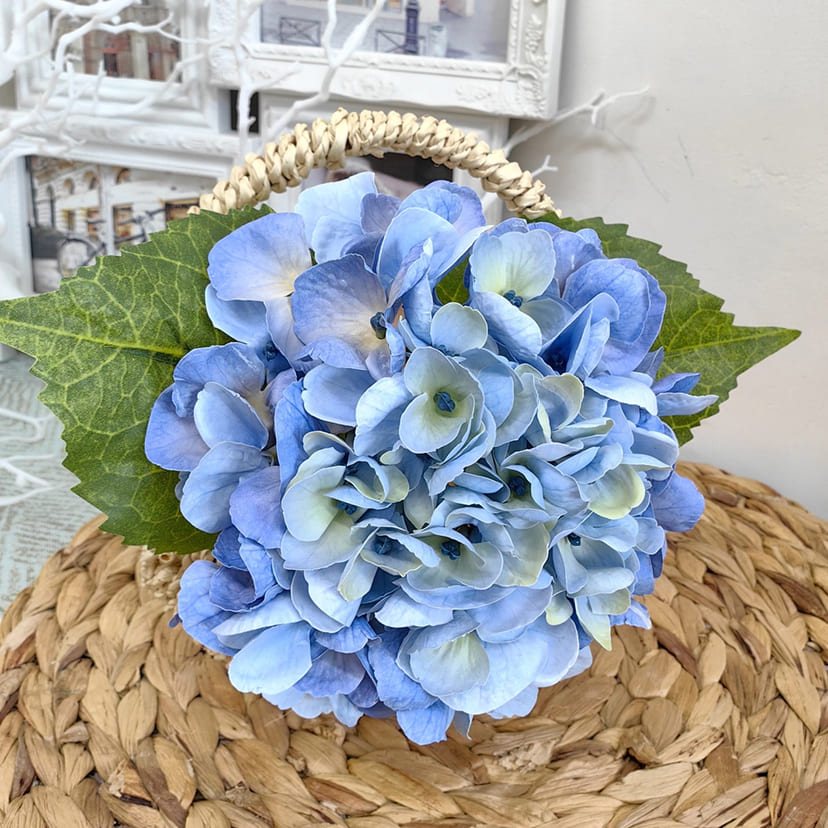 Искусственные цветы в Смоленске | Цветок искусственный «Гортензия», голубая, одиночный