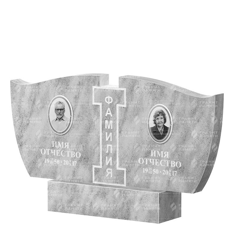 Памятники из мрамора в Смоленске | Двойной мраморный памятник ФМ-138