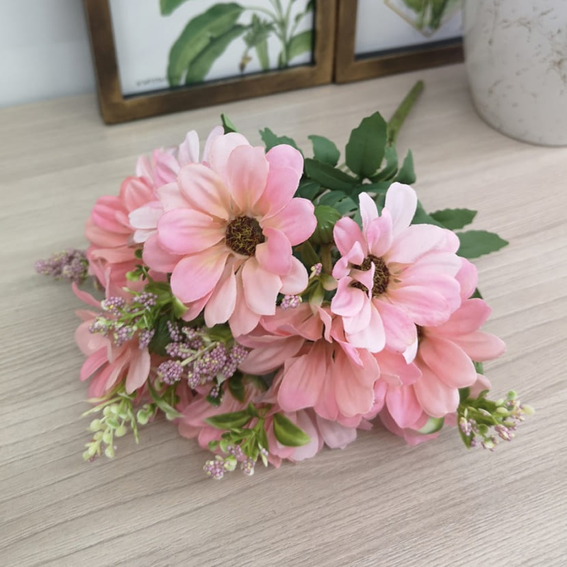 Искусственные цветы в Смоленске | Цветы искусственные «Ромашки с бутонами», розовые, букет