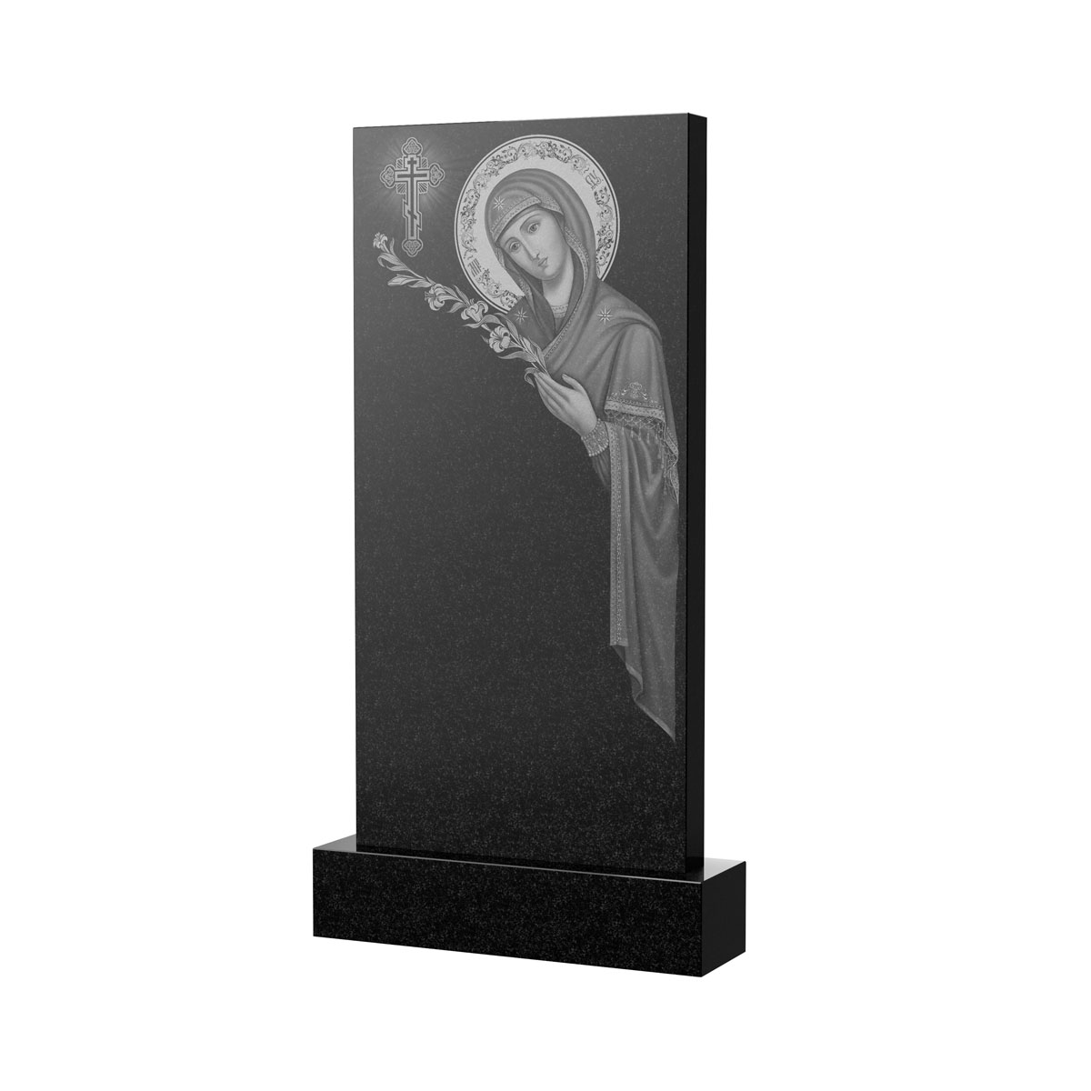 Гравировка на памятник в Смоленске | Художественное оформление на гранитную стелу, рисунок ВХО-035