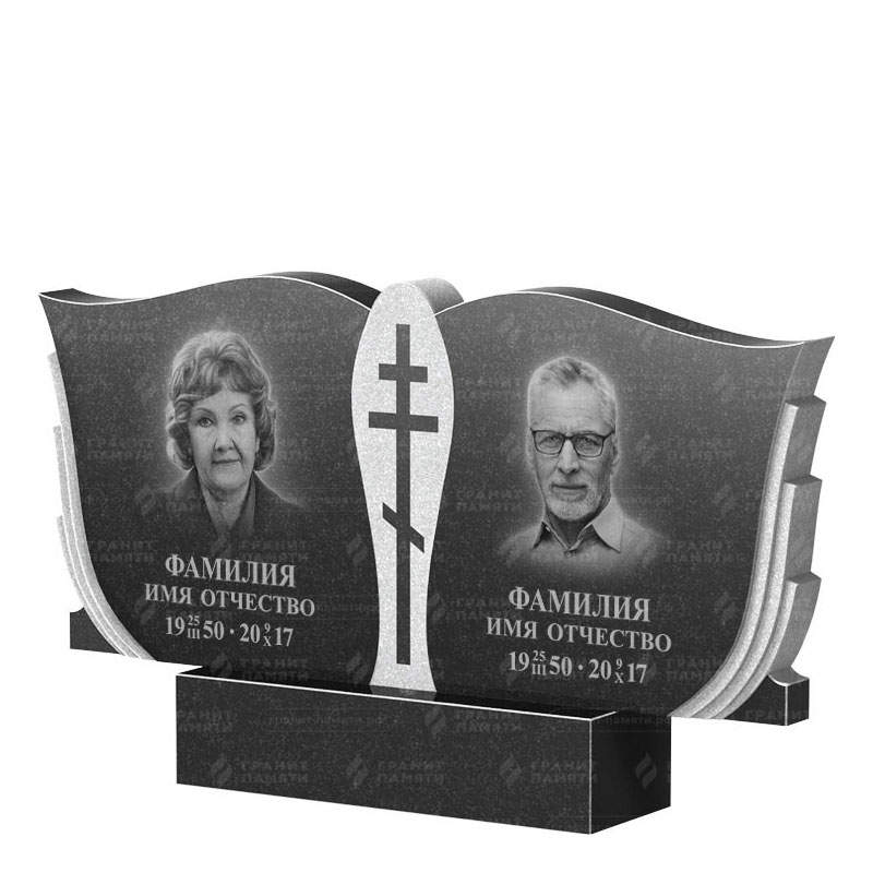 Памятники из гранита двойные в Смоленске | Двойной гранитный памятник ФГ-136