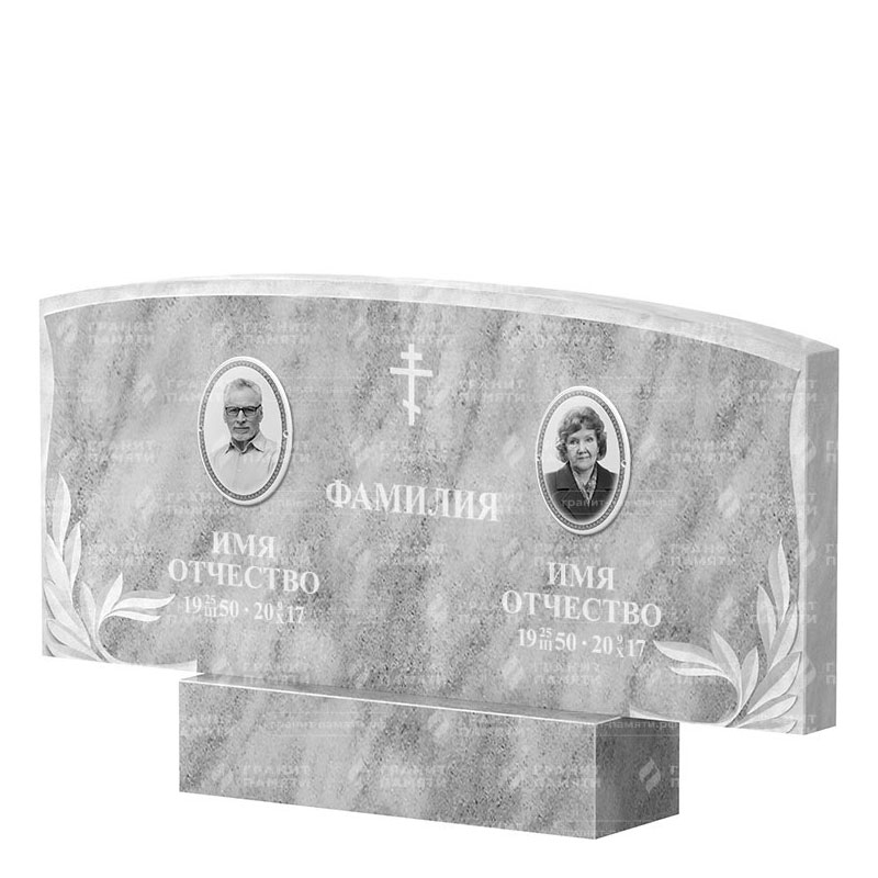 Памятники из мрамора в Смоленске | Двойной мраморный памятник ФМ-135