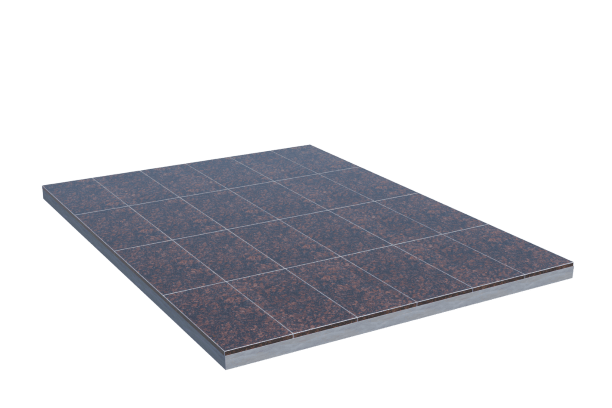 Площадки на могилу в Смоленске | Площадка с облицовкой Дымовским гранитом