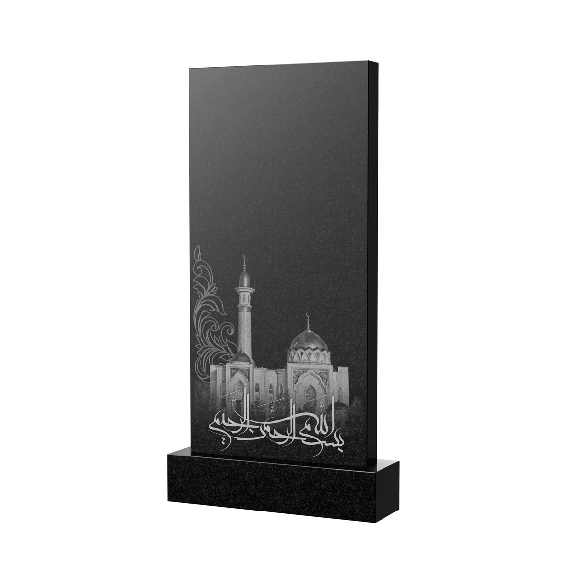 Гравировка на памятник в Смоленске | Художественное оформление на гранитную стелу, рисунок ВХО-046