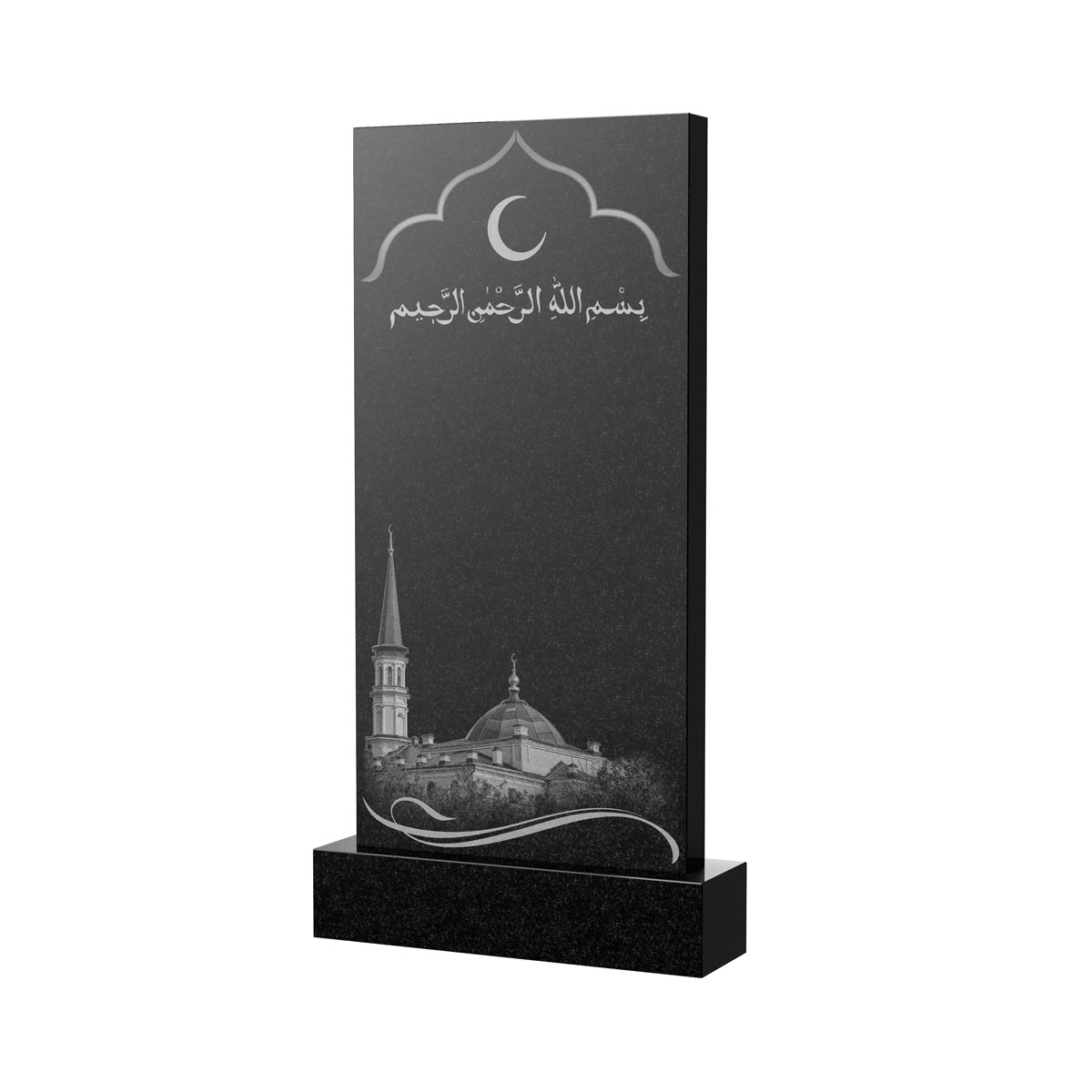 Гравировка на памятник в Смоленске | Художественное оформление на гранитную стелу, рисунок ВХО-037