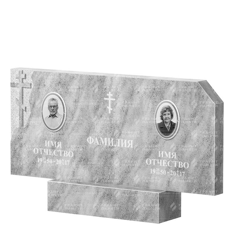 Памятники из мрамора в Смоленске | Двойной мраморный памятник ФМ-134