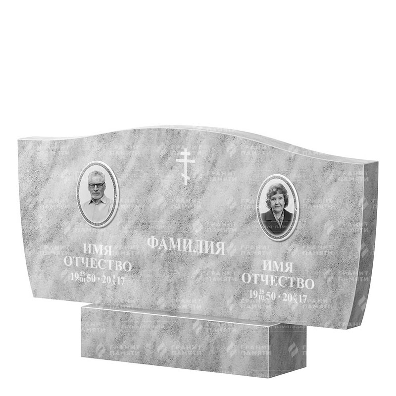 Памятники из мрамора в Смоленске | Двойной мраморный памятник ФМ-258