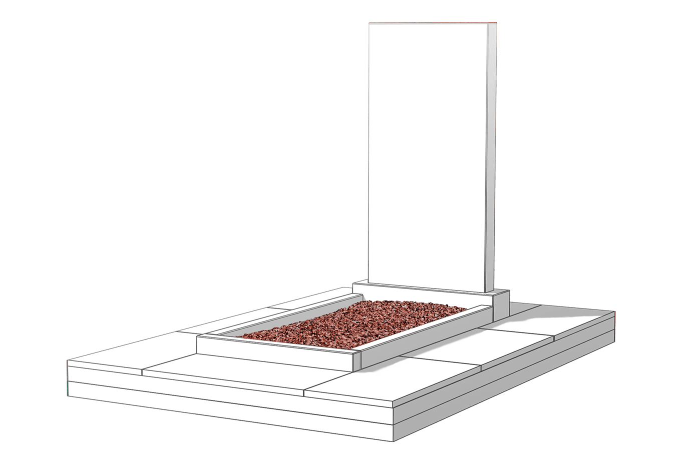 Засыпка цветника камушками в Смоленске