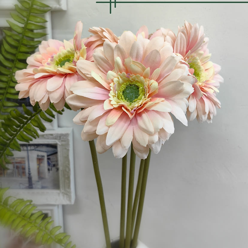 Искусственные цветы в Смоленске | Цветок искусственный «Гербера», молочно-розовая, одиночный