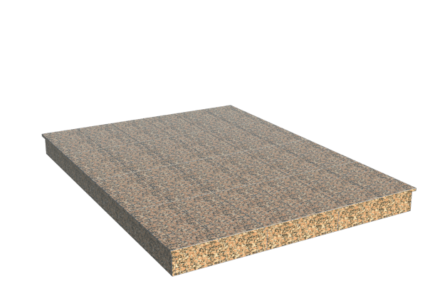 Площадки на могилу в Смоленске | Площадка с вертикальной (15 см) облицовкой Южно-султаевским гранитом