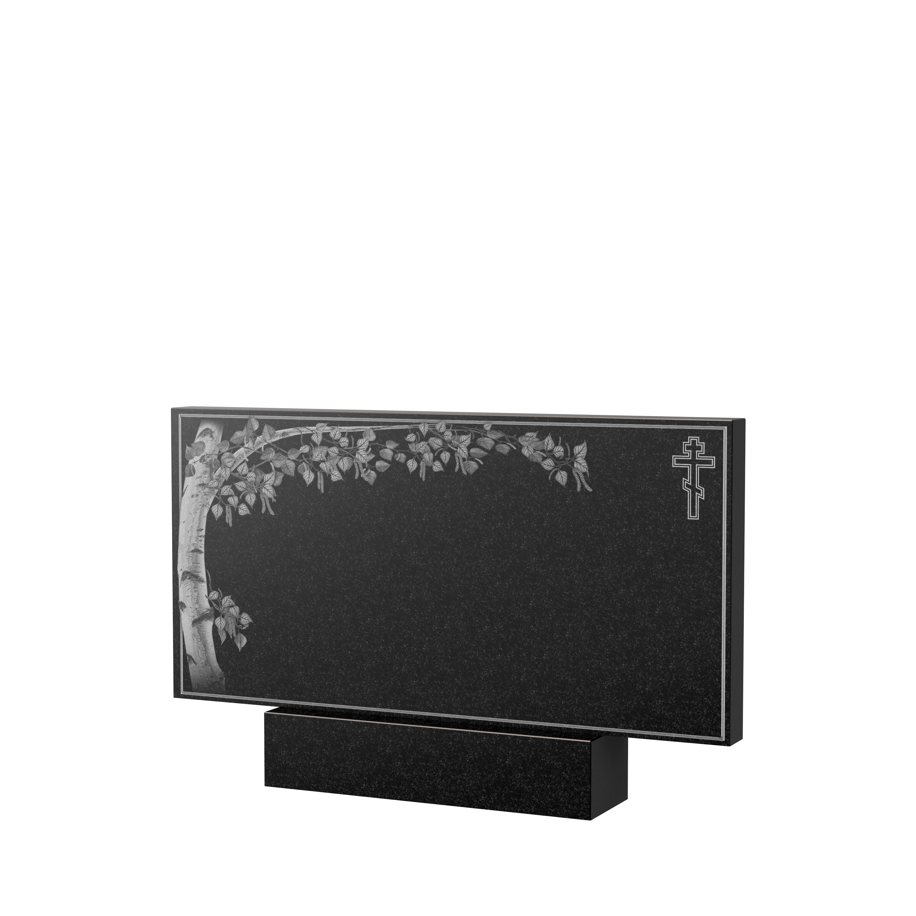 Гравировка на памятник в Смоленске | Художественное оформление на гранитную стелу, рисунок ГХО-005