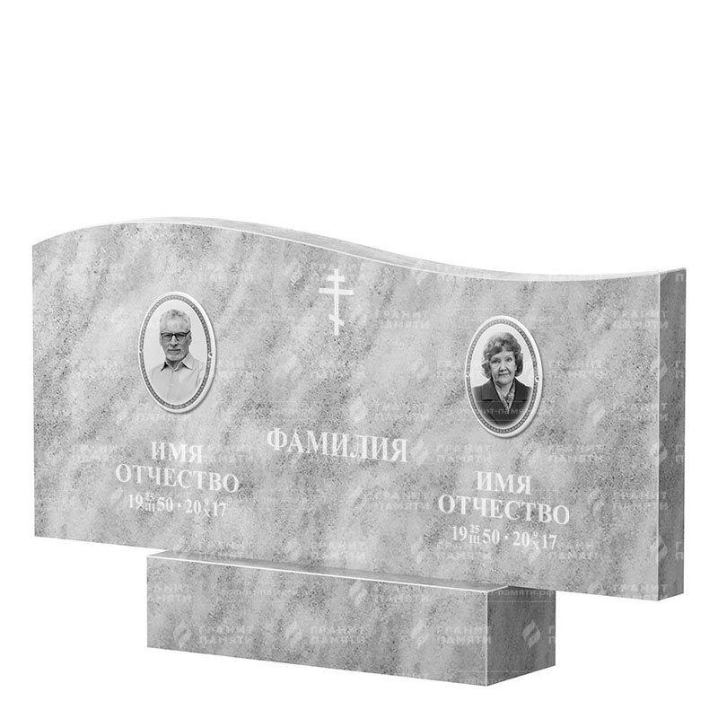 Памятники из мрамора в Смоленске | Двойной мраморный памятник ФМ-255