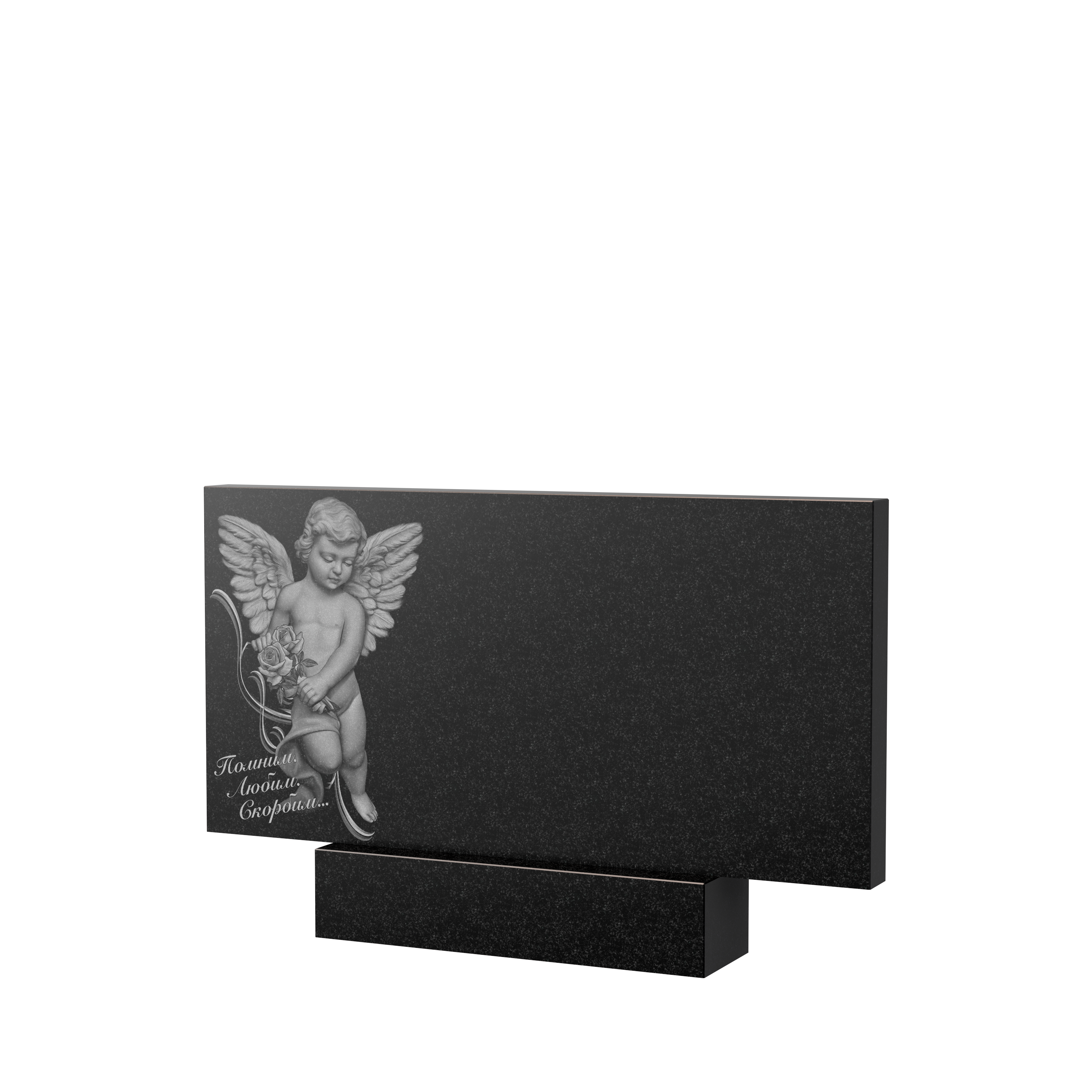 Гравировка на памятник в Смоленске | Художественное оформление на гранитную стелу, рисунок ГХО-008