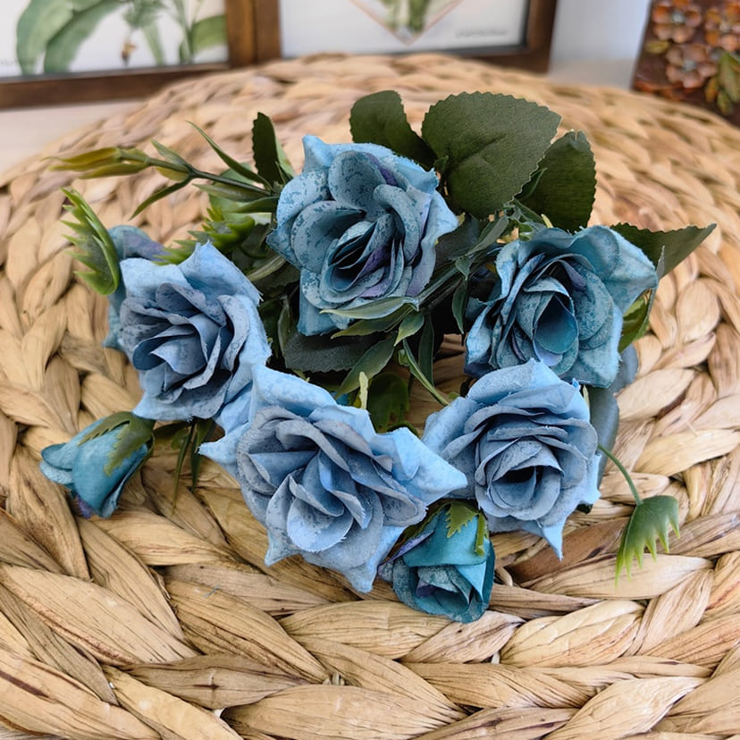 Искусственные цветы в Смоленске | Цветы искусственные «Розы», синие, букет
