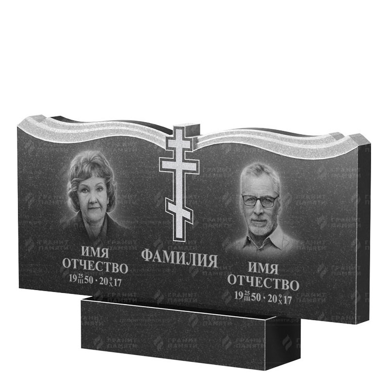 Гранитные памятники в Смоленске | Двойной гранитный памятник ФГ-262