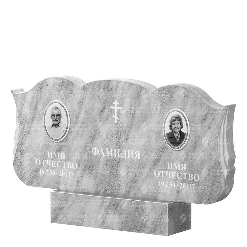 Памятники из мрамора в Смоленске | Двойной мраморный памятник ФМ-261