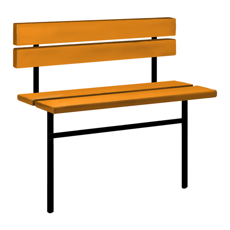 Металлические оградки, столы, скамейки в Смоленске | Скамейка №3 со спинкой