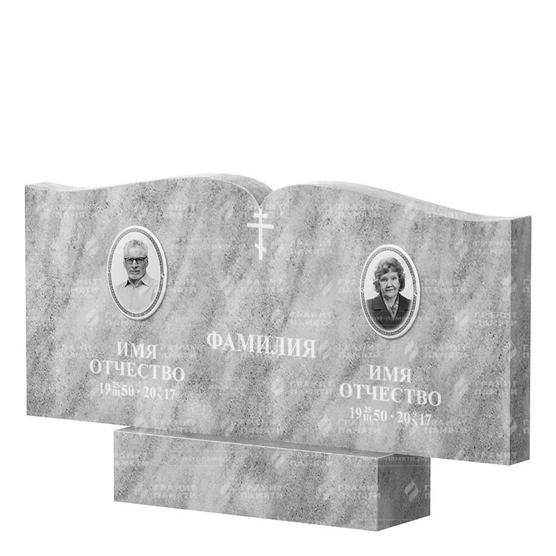 Памятники из мрамора в Смоленске | Двойной мраморный памятник ФМ-259
