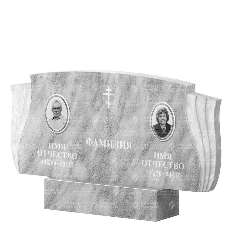 Памятники из мрамора в Смоленске | Двойной мраморный памятник ФМ-264