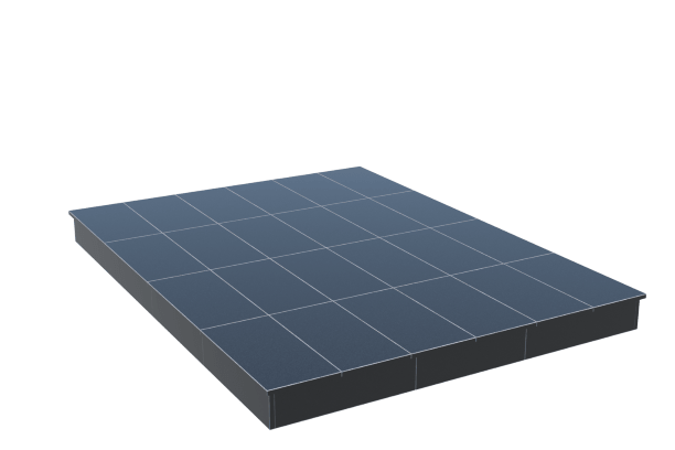 Площадки на могилу в Смоленске | Площадка с вертикальной (15 см) облицовкой гранитом Габбро