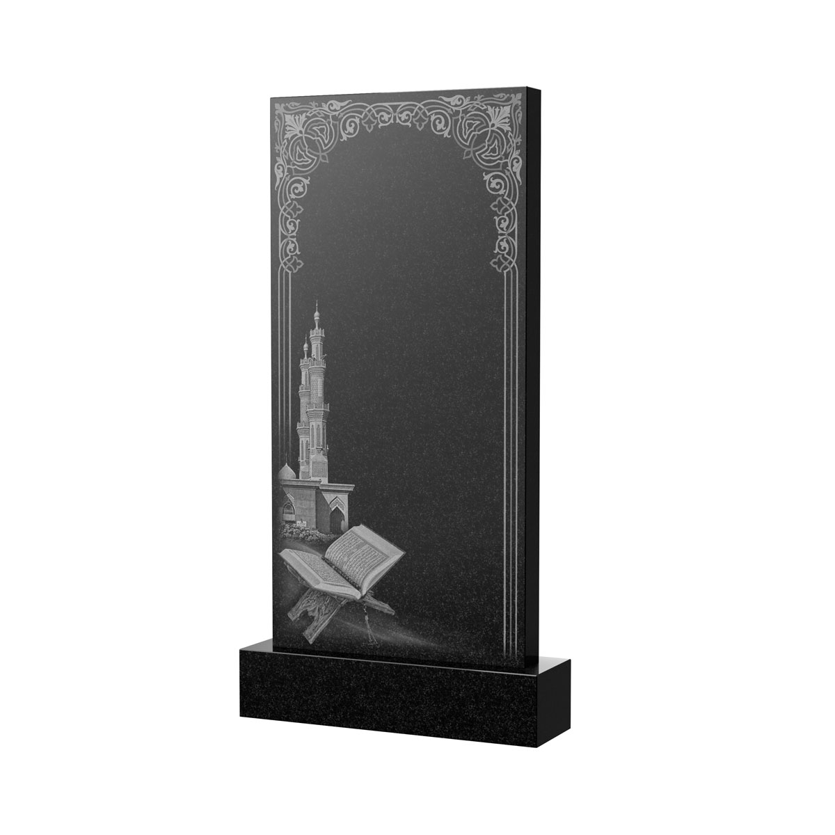 Гравировка на памятник в Смоленске | Художественное оформление на гранитную стелу, рисунок ВХО-039