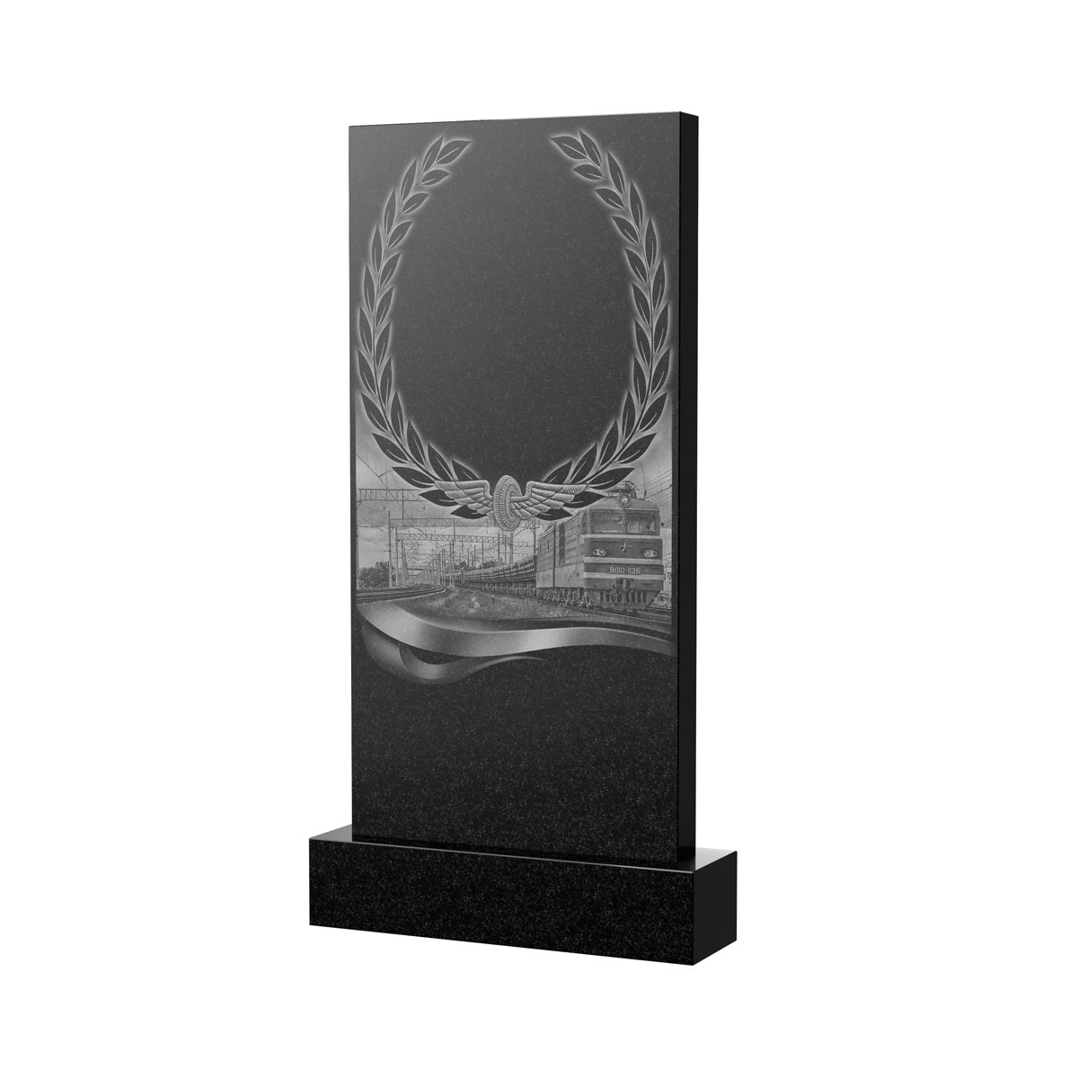 Гравировка на памятник в Смоленске | Художественное оформление на гранитную стелу, рисунок ВХО-054