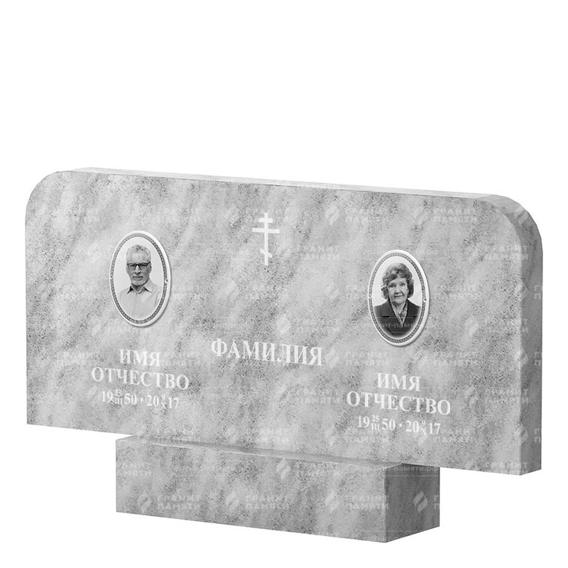 Памятники из мрамора в Смоленске | Двойной мраморный памятник ФМ-254