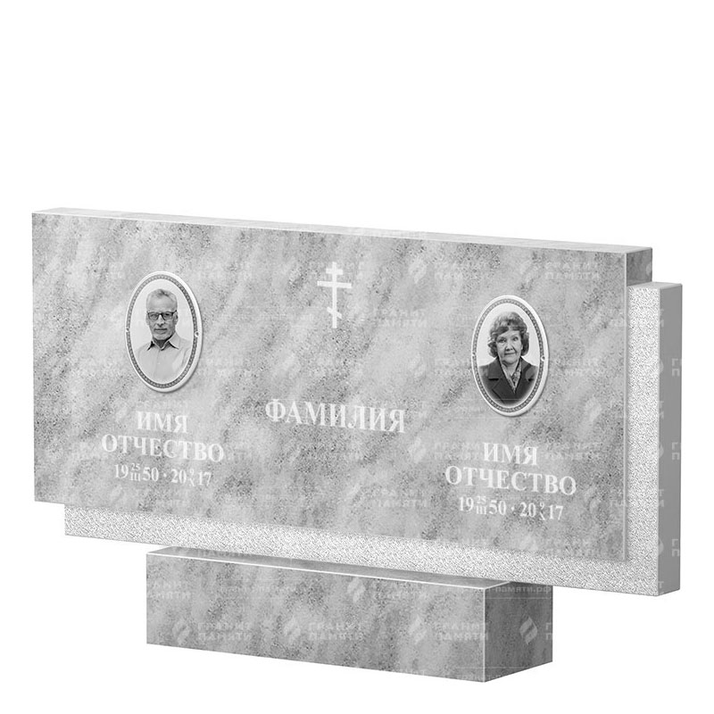 Памятники из мрамора в Смоленске | Двойной мраморный памятник ФМ-132